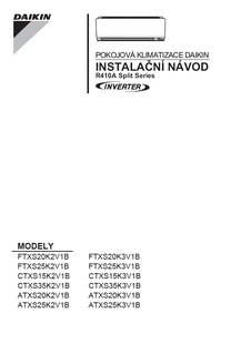 FTXS20-25K,CTXS15-35K,ATXS20-25K_3PCS363588-1G_Installation manual_Czech download